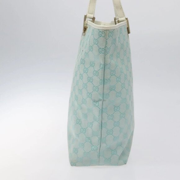 GUCCI GG Canvas Tote Bag Blue Gold 002 1098 Auth 125400 - Picture 6 of 16